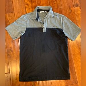 Travis Matthew Heater Pro Golf Polo Shirt Men's S Preppy Active Wear Grey  Black